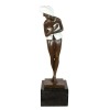 Bronzeskulpture - Frau - Zeitgenössische Art-Deco-Statue