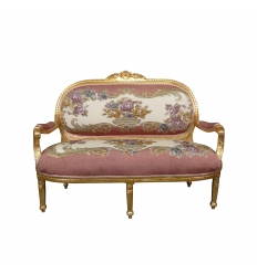 Sofa Louis XVI royal rosa