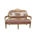Vit och guld Ludvig XV soffa