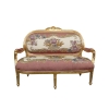 Valkoinen ja kulta Ludvig XV sohva