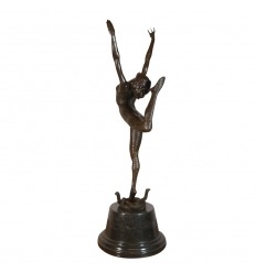 Statue en bronze art déco - La danseuse aux serpents