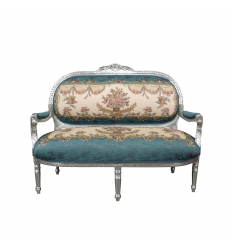 Couch Louis XVI royal blau