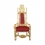 Cadeira do trono real barroco vermelho e dourado