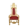 Fauteuil trône royal baroque rouge et doré