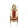 Fauteuil trône royal baroque rouge et doré tête de Lions