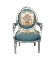 Кресло Людовика XVI - Королевский синий
