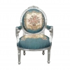 Cadeira Louis XVI de veludo preto