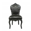 Cadeira barroca de PVC preto