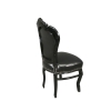Cadeira barroca de PVC preto