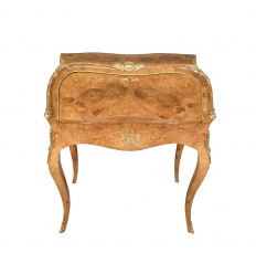 Louis XV sloping desk in burl maple