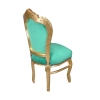 Chaise baroque moderne en velours vert