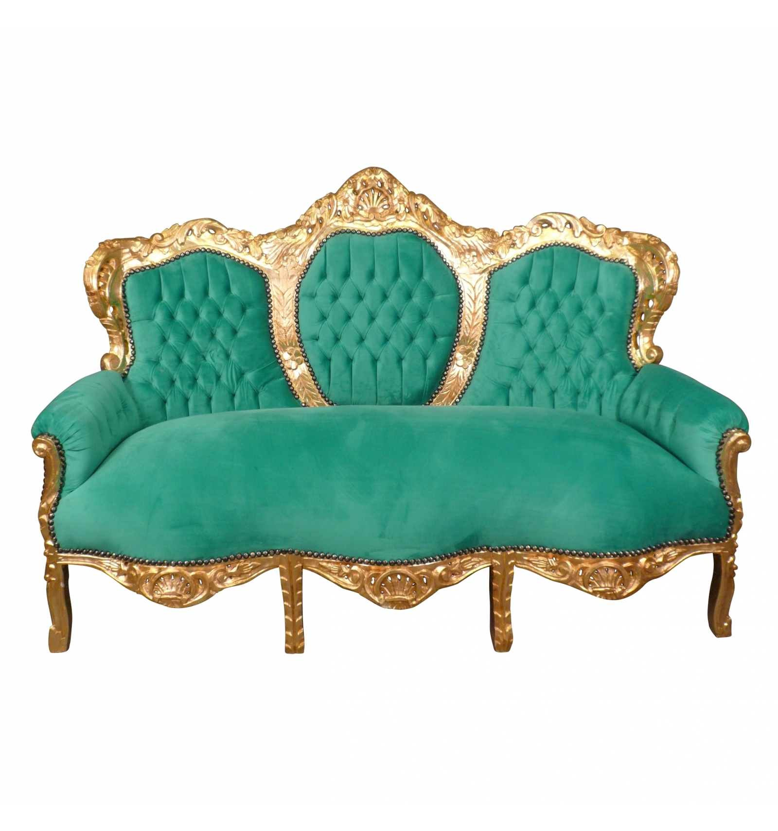 Barokke groene fluwelen - Goedkope meubels