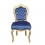 Barok stol blå fløjl