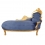 Chaise longue barroco en terciopelo azul