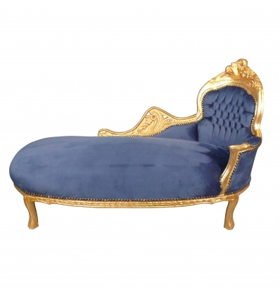 chaise longue baroque en velours