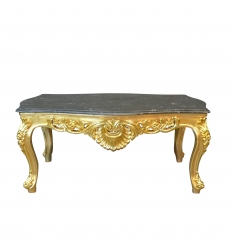 Table basse baroque en bois doré