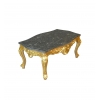 Tavolino barocco in legno dorato e marmo