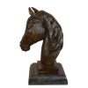 Bronze statue of the bust of a horse - Sculpture - 