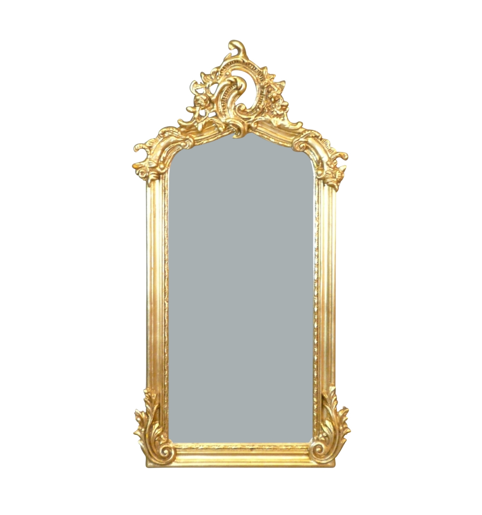 Pakistaans Boost Gastheer van Barokke spiegel in verguld hout - H: 109 cm - Louis XVI spiegels