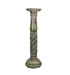 Twisted green marble column