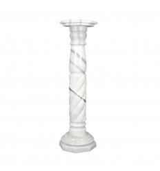 White marble column