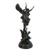Rzeźba z brązu St Michel uderzając włócznią smoka - Pomnik - 