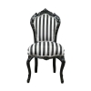Barock stol med svarta och vita ränder
