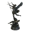 Statue bronze St Michel Terrassant le dragon