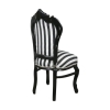 Barok stoel met zwarte en witte strepen