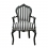 Klassinen barokki nojatuoli mustaja valkoinen raidat