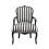 Cadeira Louis XV com listras pretas e brancas