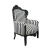 Baroque armchair white and black - Art Deco furniture - 