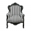 Барокко кресло с черно-белые полосы