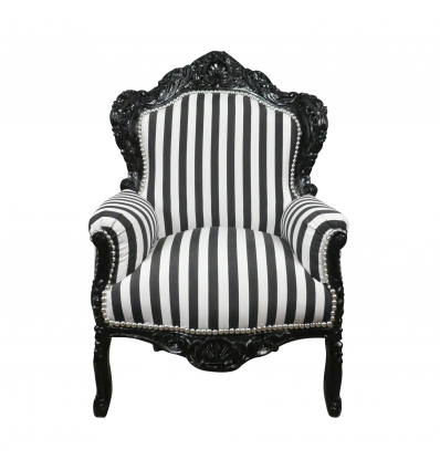 Barokki tuoli musta - ja valkoinen art deco-huonekaluja - 