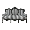 Barock soffa med stripes svart och vitt - Art deco