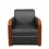 Black art deco rosewood armchair