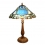 Tiffany blauwe glas-in-lood lamp