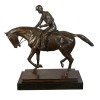 Statue en bronze équestre - Le jockey -  Sculpture bronze