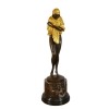 Orientalist bronze statue of a woman