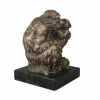Bronze d'un singe et son petit