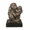 Bronze d'un singe et son petit