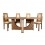 Art deco asztal Madártávlatból + 6 art deco szék