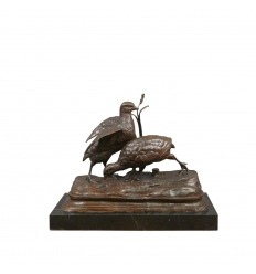 Bronzestatue - Die zwei Rebhühner