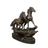 Caballos al galope - Escultura de bronce - Estatuas ecuestres - 