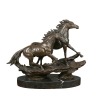 Galloping Horses - Bronze Sculpture - Equestrian Statues - 