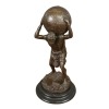 Statue en bronze d'Atlas - Sculpture - 