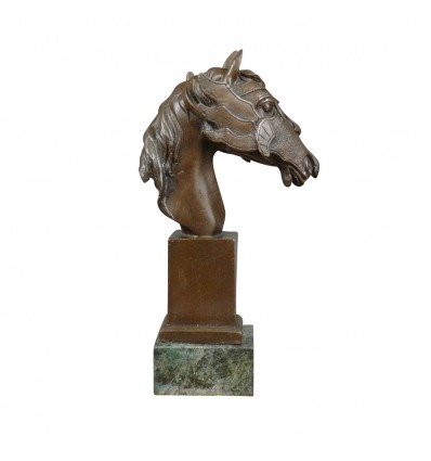 Estatua de bronce - Busto de un caballo