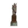 Statue of a bronze horse bust