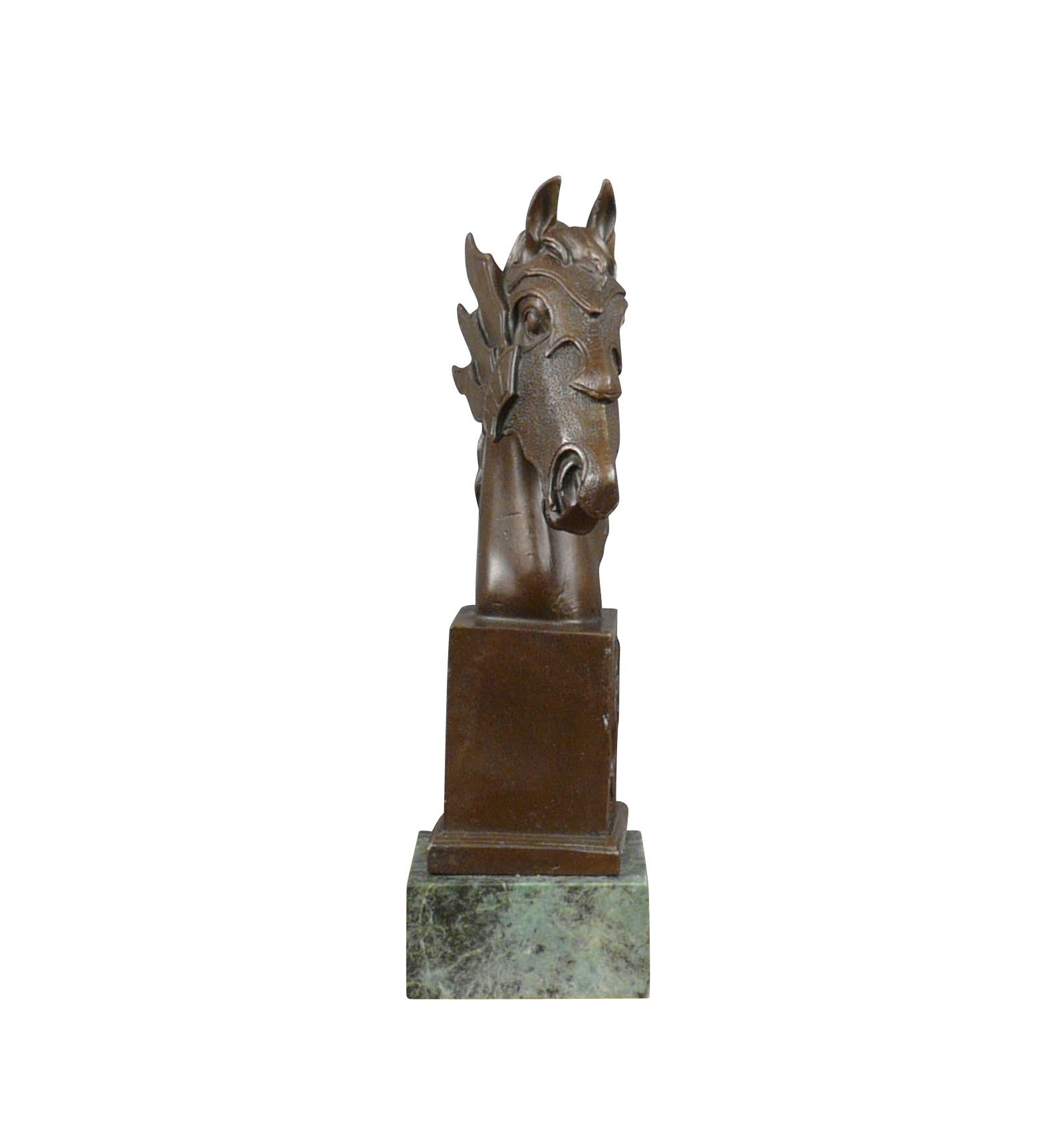 A bronze Statue of the bust of a horse Sculpture - horse