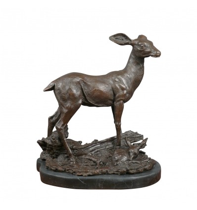 Bronze sculpture - The doe